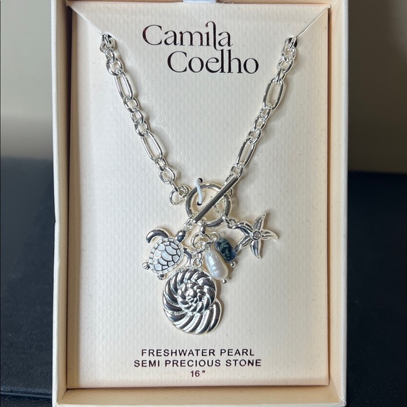 Camila Coelho Jewelry - Camila Coelho | Freshwater Pearl Ocean Motif Charm Necklace